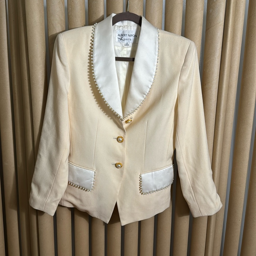 Vintage pearl lined suit